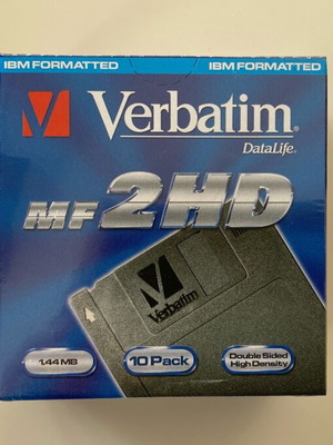 Verbatim HD 3.5” Floppy Disks sealed, new, pack of 10