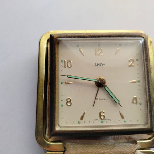 Andy travel clock used, made in West Germany, not working