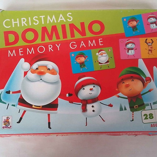 Children's educational game Domino Christmas used, 28 pieces