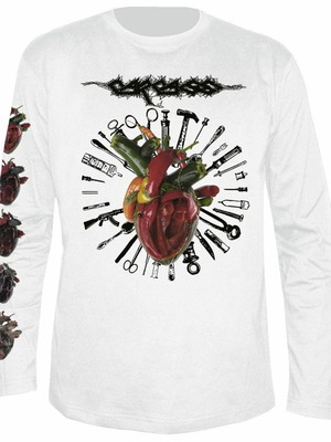 Carcass Torn Arteries long sleeve t-shirt, large, Fruit of the Loom