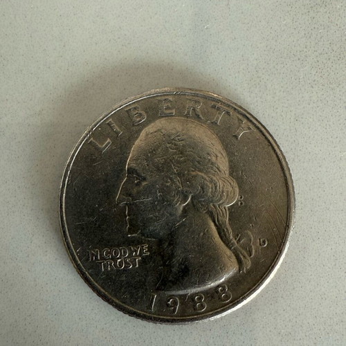 Quarter Dollar American coin like new 1988