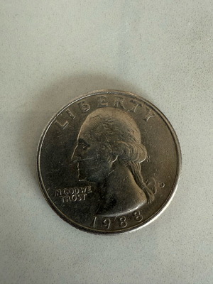 Quarter Dollar αμερικανικό νόμισμα σαν καινούργιο 1988