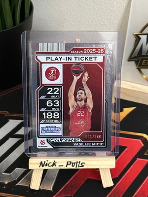 25-26 Euroleague Panini Contenders Vasilije Micic card new