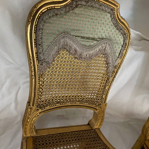 Set of 4 Louis XVI chairs used, antiques over 100 years old