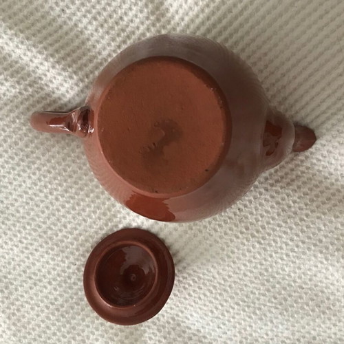 Ceramic teapot like new, handmade, folk art, Balkan style