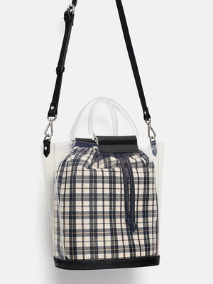 Zara crossbody bag new with transparent design and inner checkered pouch