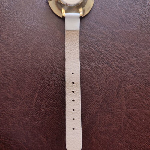 Women's watch white with gold dial and crystals like new