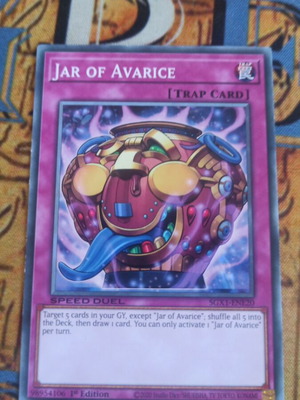 Jar Of Avarice Normal Trap κάρτα Yu-Gi-Oh! σαν καινούργιο