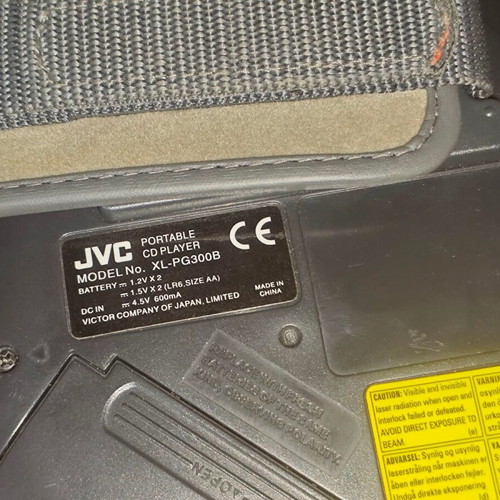 JVC XL-PG300 portable CD player used with Hyper-Bass and Anti-Shock