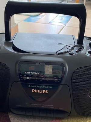 Ηχοσύστημα φορητό Philips σαν καινούργιο με ραδιόφωνο, κασετόφωνο και CD player