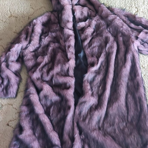 Shein synthetic fur 4XL purple black like new