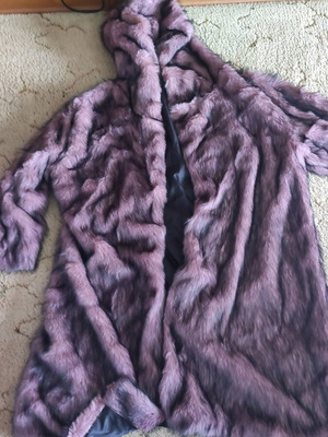 Shein synthetic fur 4XL purple black like new