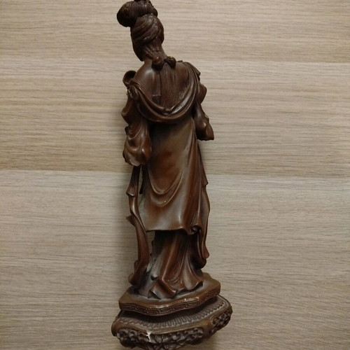 Guanyin Chinese deity used with glued head and broken scepter