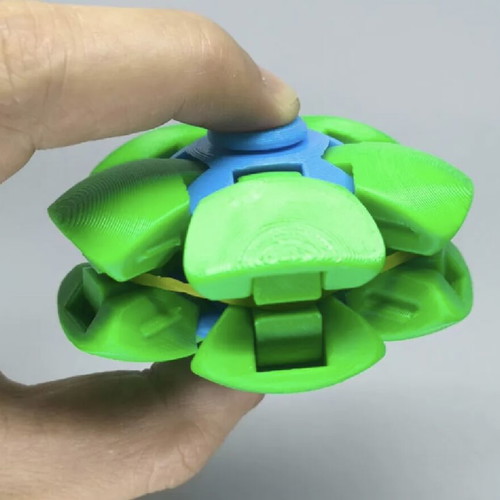 Push Spin Ball 3D printed fidget toy, anti stress game