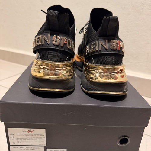 Plein Sport sneakers like new, size 44, black and gold