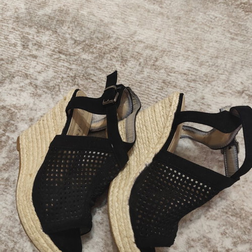 Black platform sandals size 36 used