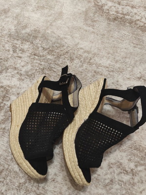 Black platform sandals size 36 used