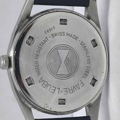 Favre Leuba King Sea watch used, orange dial, manual winding
