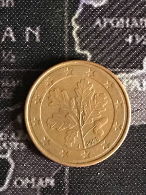 Germany 5 cents 2002 (J) used