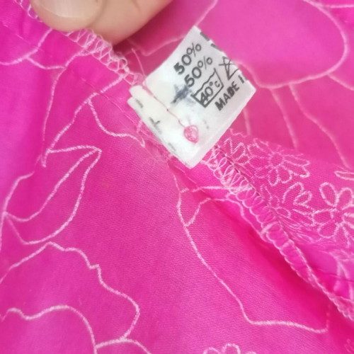 Pink summer shirt 90s deadstock, small, Cyprus made