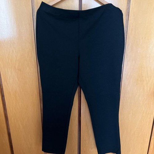 H&M black pants new, size L/40/12 with back zipper