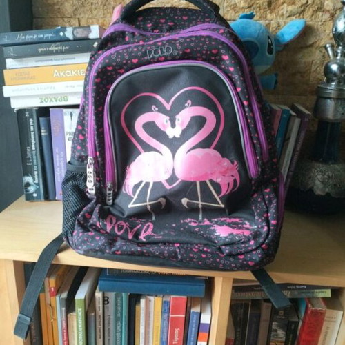 Polo shoulder bag used, black and pink