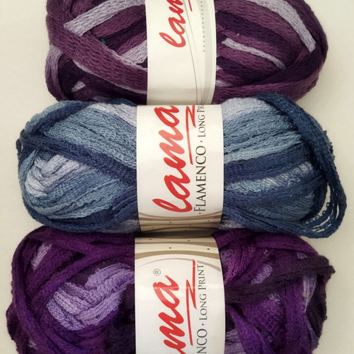 Lama Flamengo and Tango knitting yarn set new, 3 skeins