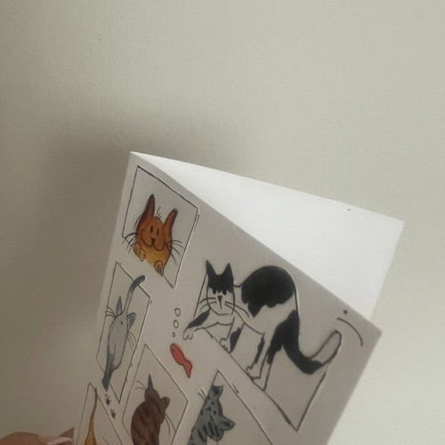 Greeting card hand-painted with envelope like new