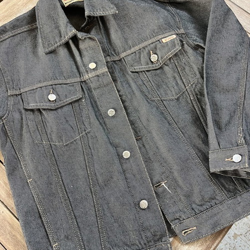 Men's denim jacket like new, size Medium, gray