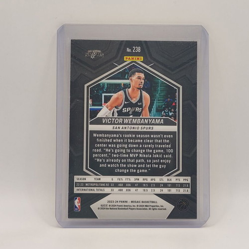 Victor Wembanyama 2023-24 Panini-Mosaic Basketball RC card new