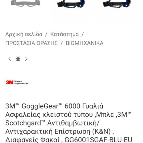 3M GG6000 Protective Goggles sealed, new