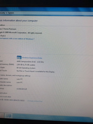 Toshiba Satellite L450D-12J μεταχειρισμένο με Windows 7