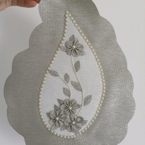 Handmade decorative doilies, 1 double and 2 single pieces