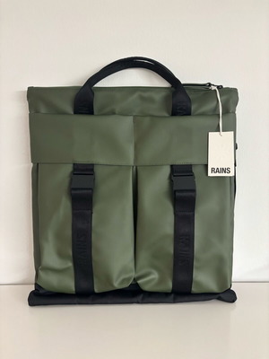 Tote bag Rains new, green, waterproof with adjustable strap