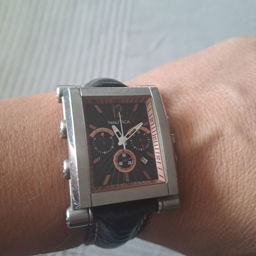 Nautica men's watch with Japanese movement and chronograph, like new