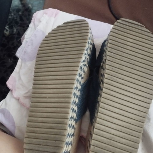 Pare Gabia espadrilles platform sandals size 38, denim fabric