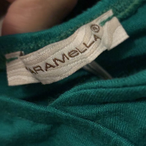 Caramella green halter blouse used, size S