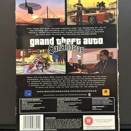 Grand Theft Auto San Andreas PC Big Box with City Guides
