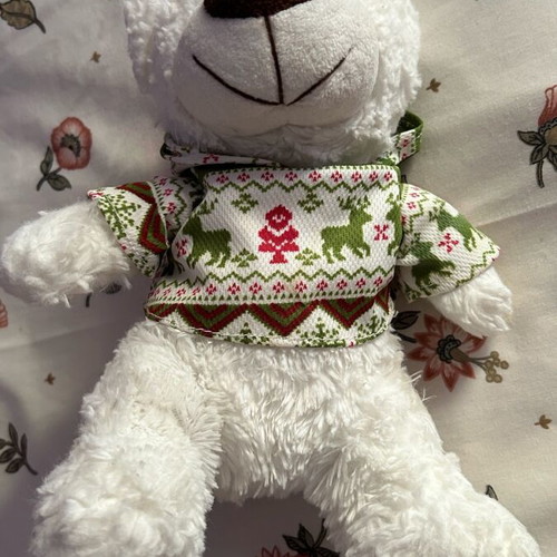 Suki stuffed bear with removable hood like new