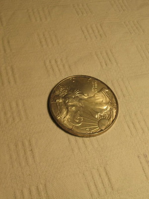Ασημένιο δολλάριο Silver Eagle 1998 καινούργιο, 1 ουγγιά 0,999 ασήμι