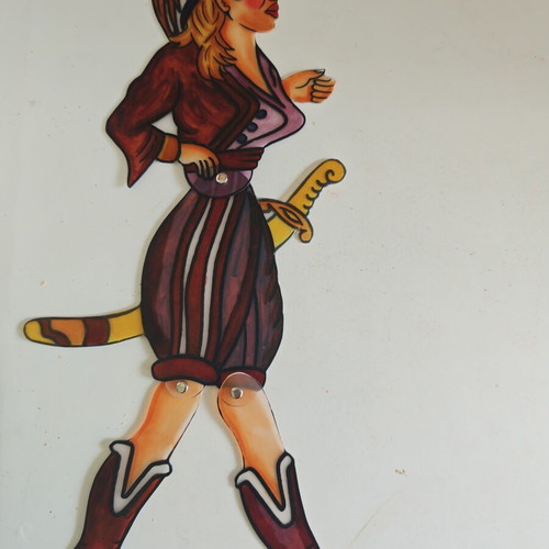 Bianca Corsair Karagiozis Shadow Theater Figure new, plastic pirate