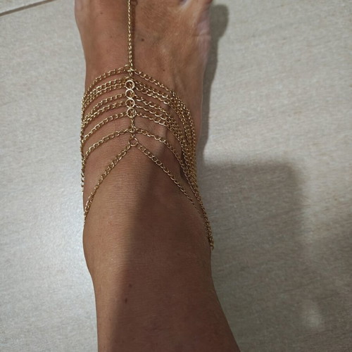 Gold anklet accessory chain