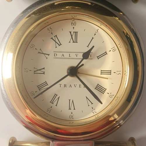 Dalvey Travel pocket watch like new, black and gold