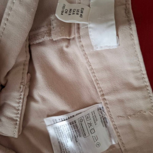 Beige H&M wide leg pants 100% cotton like new