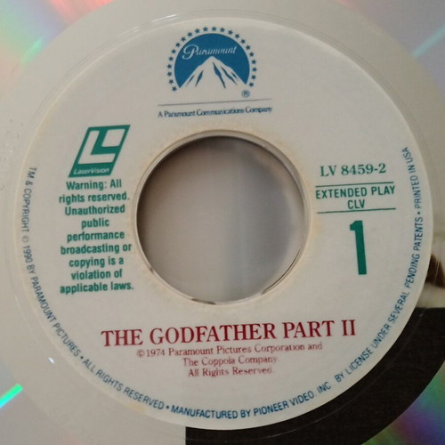 The Godfather Part II Laser Videodisc like new