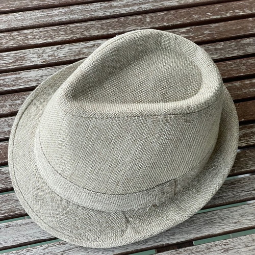 Fedora hats new, sand beige and black, set of 2