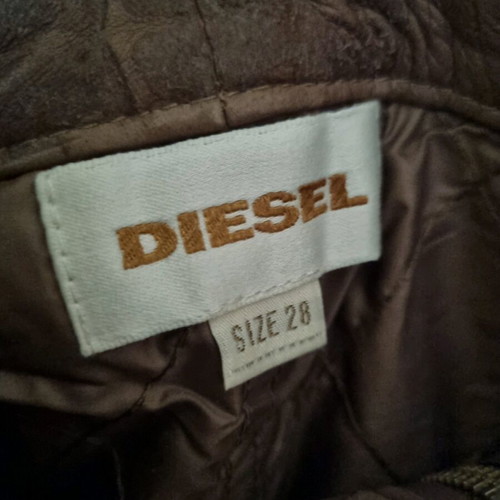 Φούστα Diesel δερμάτινη σαν καινούργια, καφέ S/M