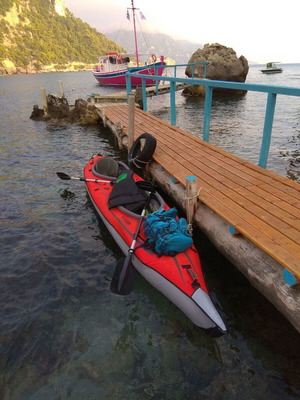 Advanced Elements AE 1007 inflatable kayak with double deck and accessories