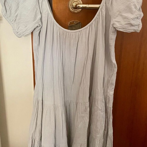Bershka dress like new, size S, grey ciel with open back