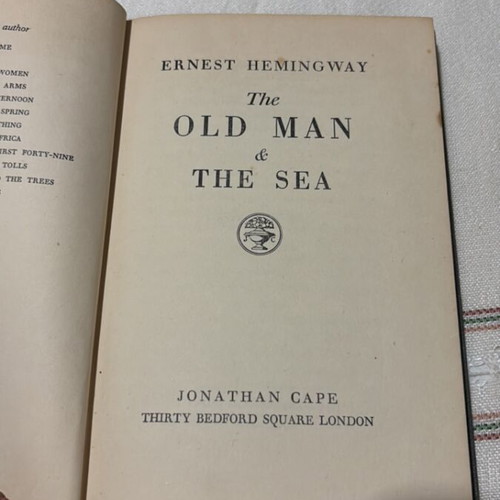 The Old Man and the Sea book used, English edition by Ernest Hemingway